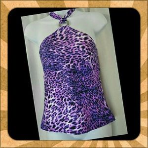 NWT Animal Print Tankini Bathing Suit Top